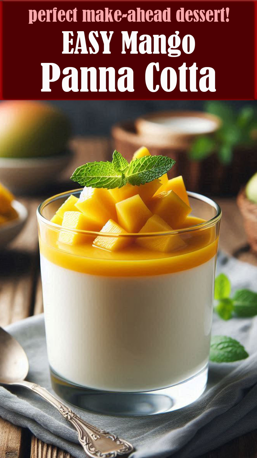 EASY Mango Panna Cotta