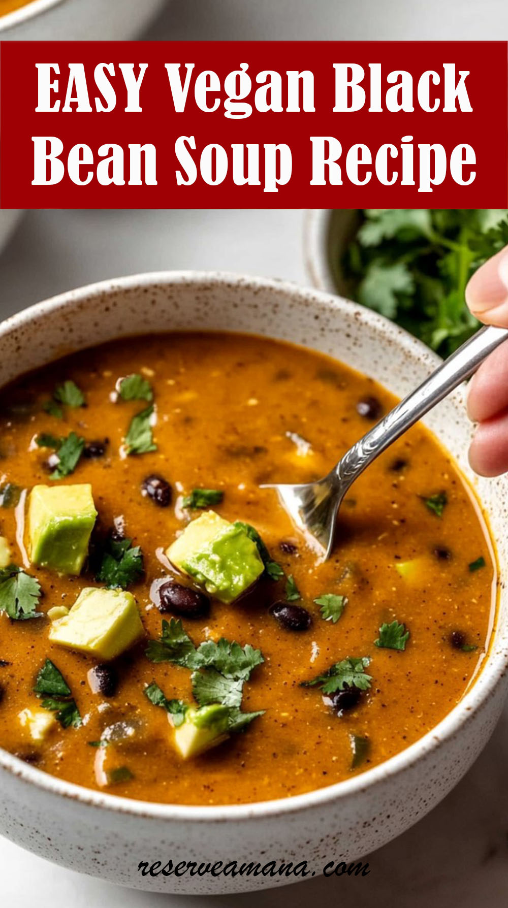 EASY Vegan Black Bean Soup Recipe