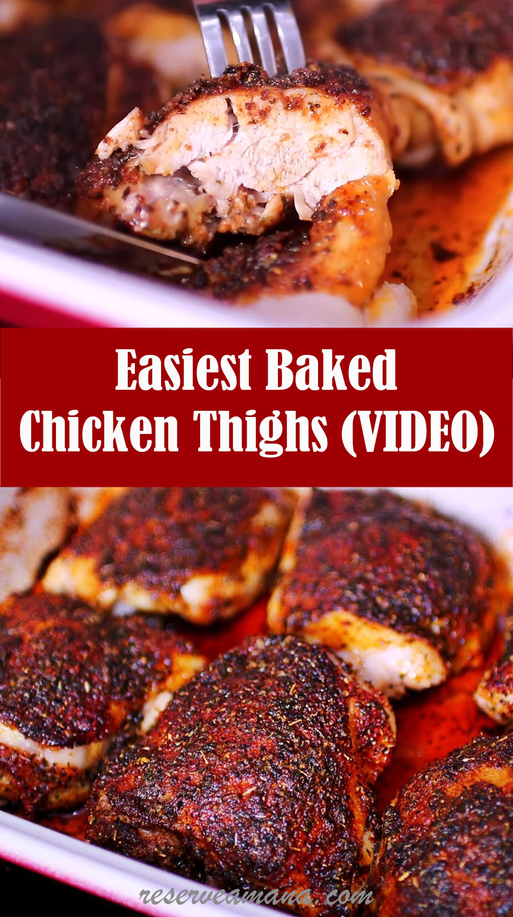 Easiest Most Delicious Baked Chicken Thighs