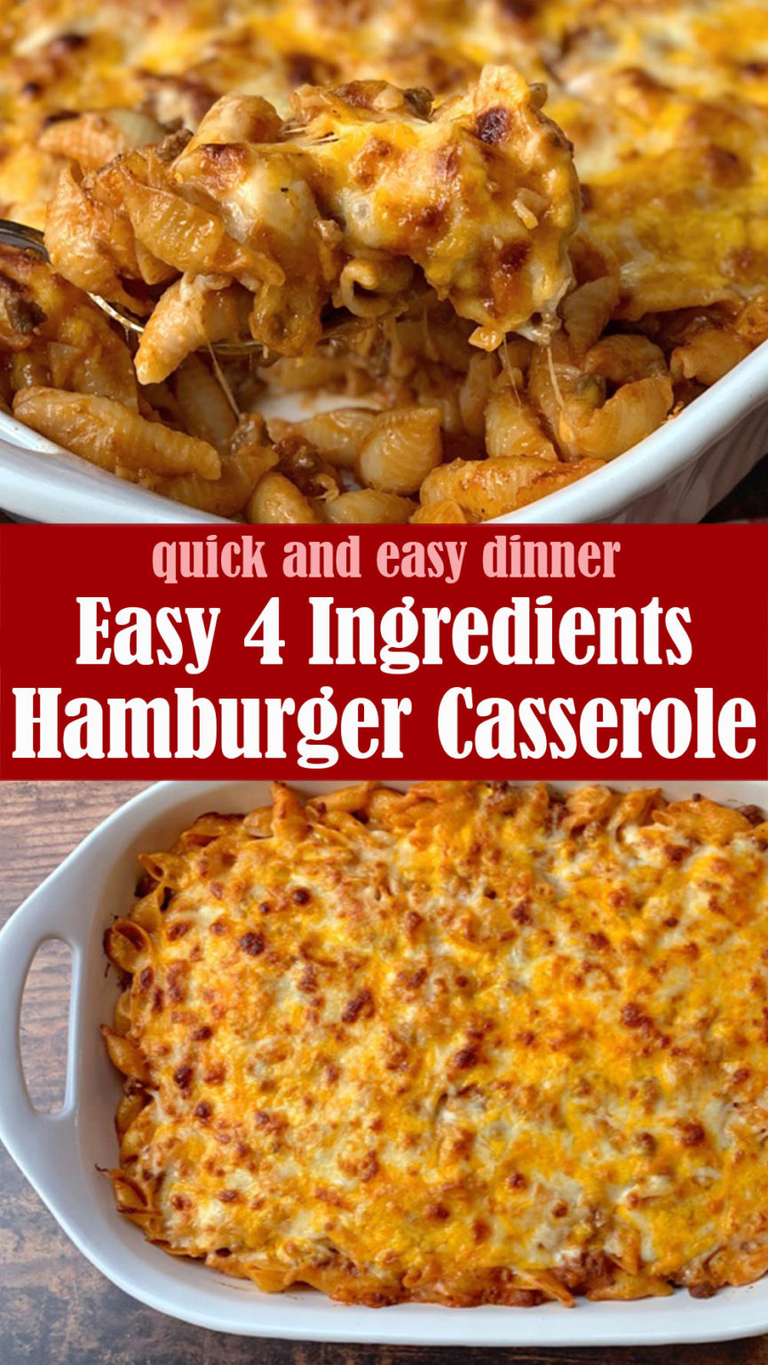Easy 4 Ingredients Hamburger Casserole Reserveamana