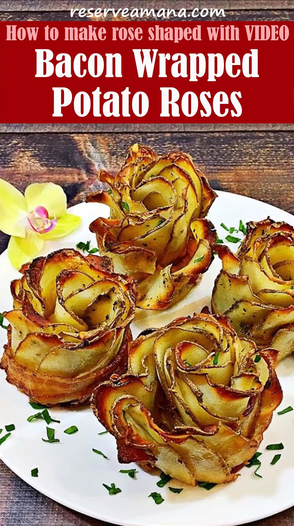 Easy Bacon Wrapped Potato Roses