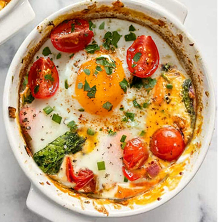 Easy Baked Feta Eggs