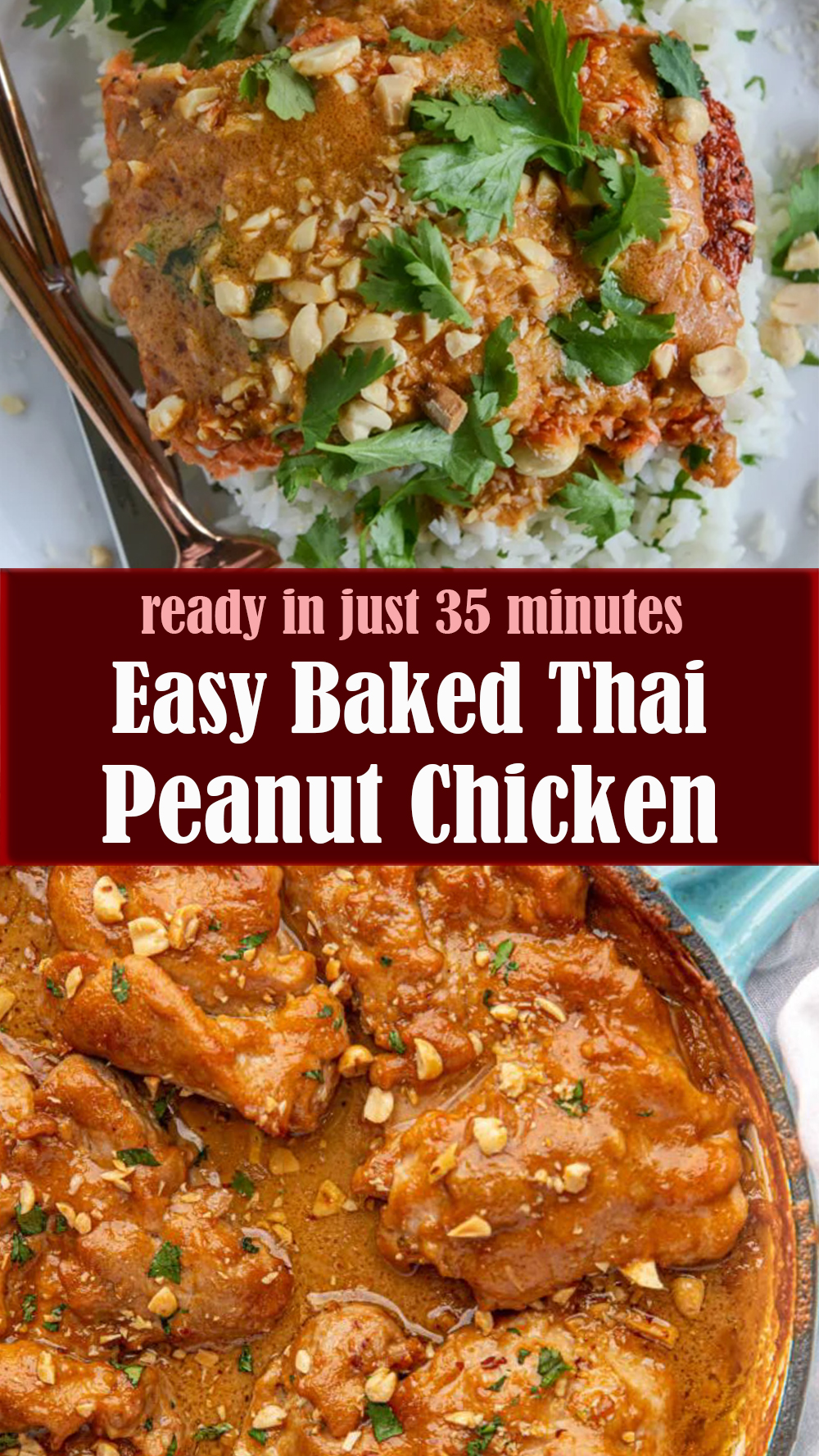 Easy Baked Thai Peanut Chicken