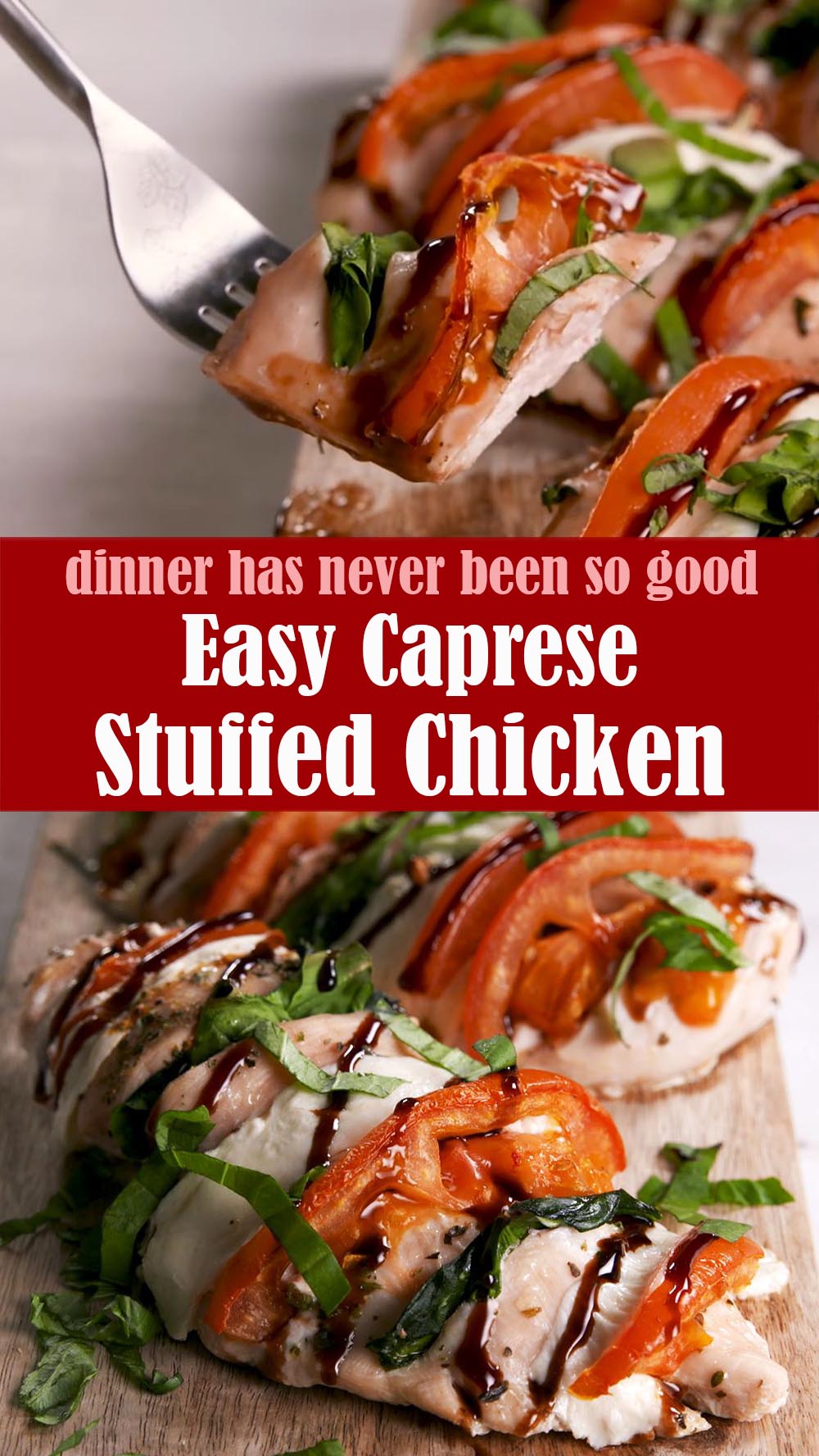 Easy Caprese Stuffed Chicken