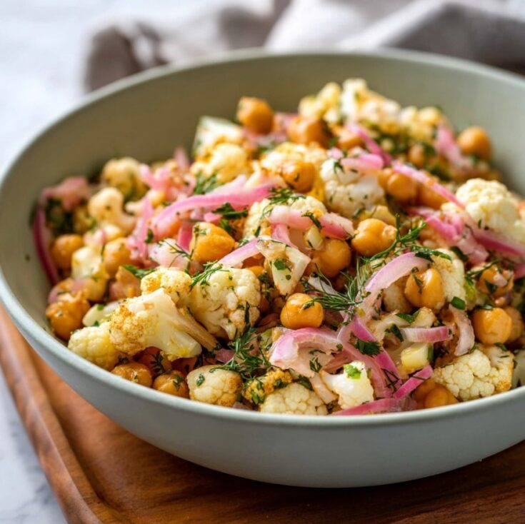 Easy Cauliflower Chickpea Salad