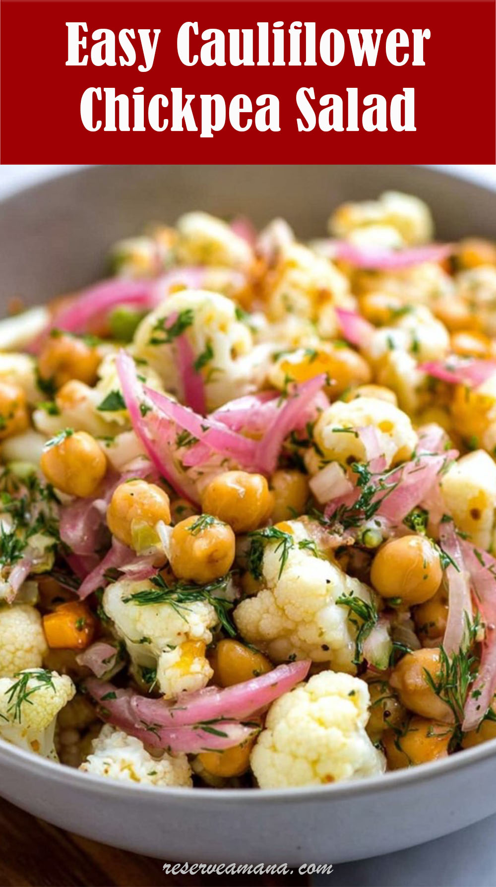 Easy Cauliflower Chickpea Salad
