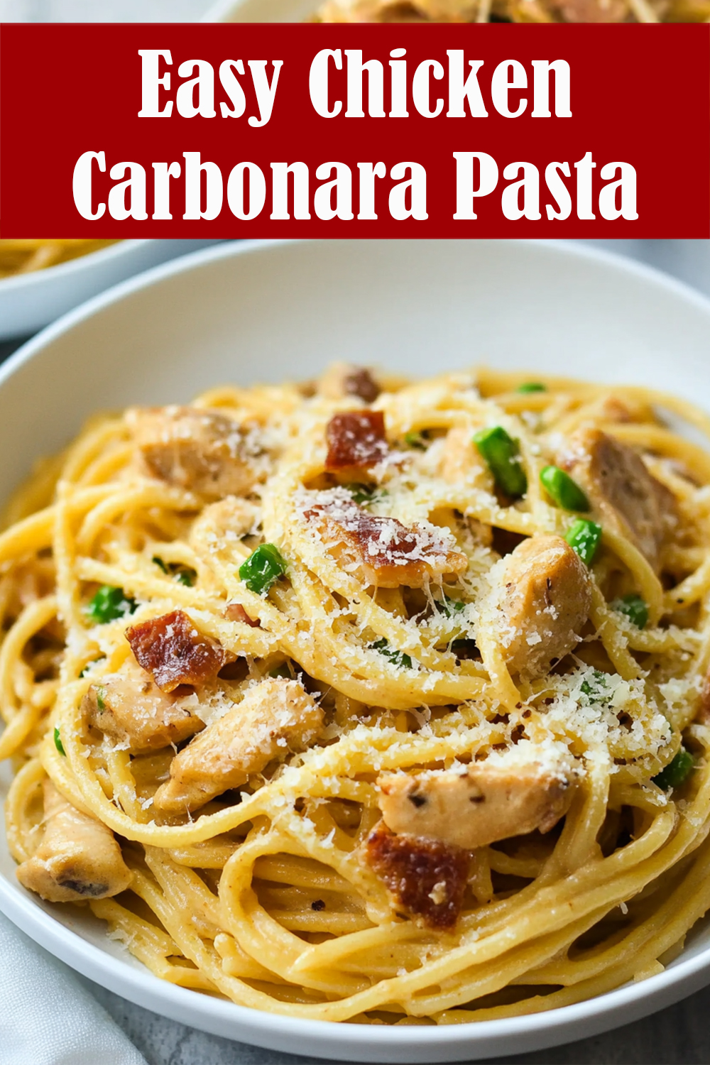 Easy Chicken Carbonara Pasta