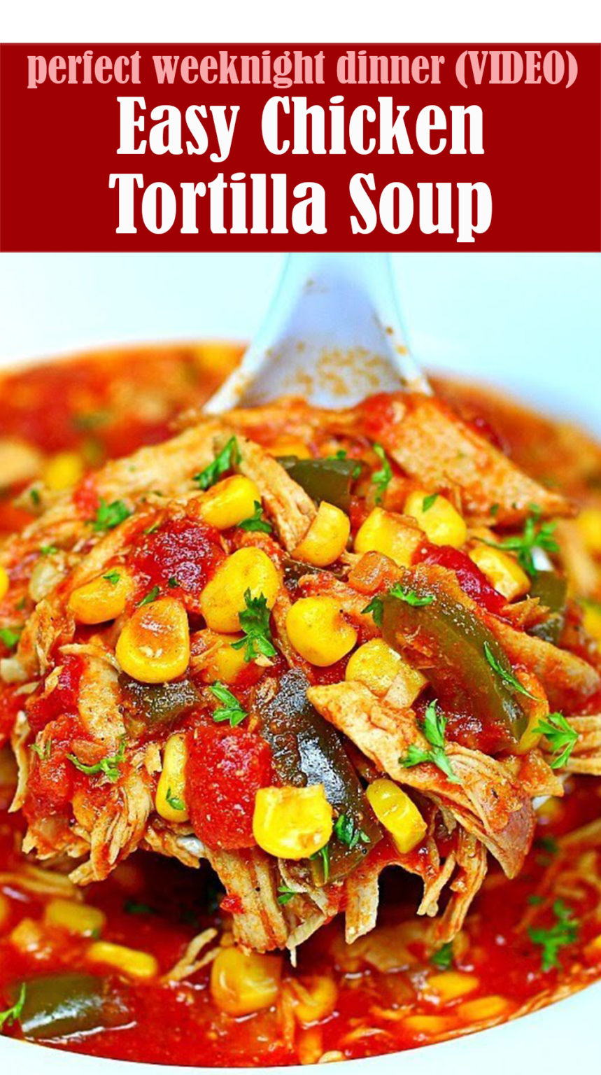 Easy Chicken Tortilla Soup Recipe with VIDEO Reserveamana