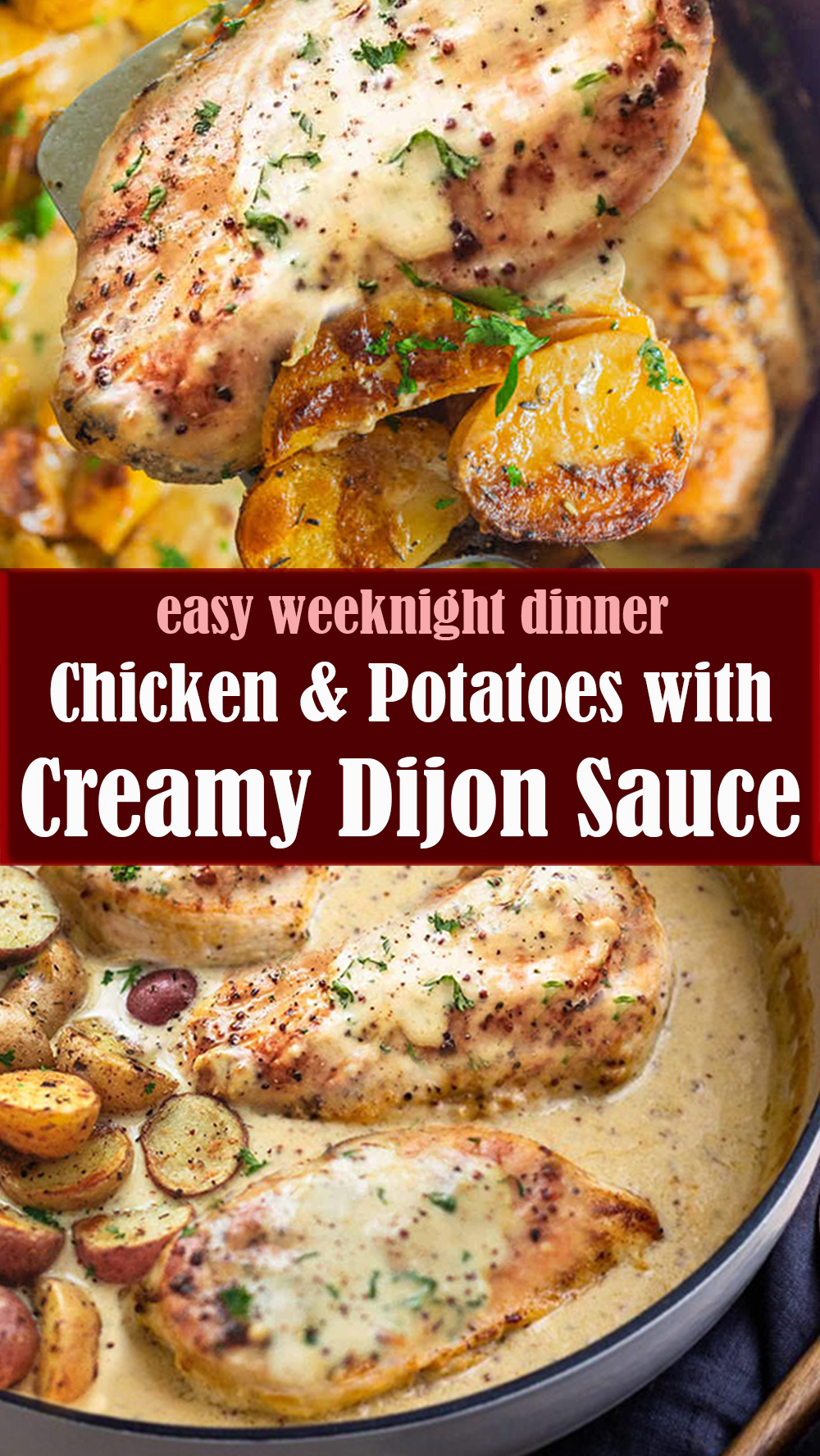 Easy Chicken and Potatoes with Creamy Dijon Sauce