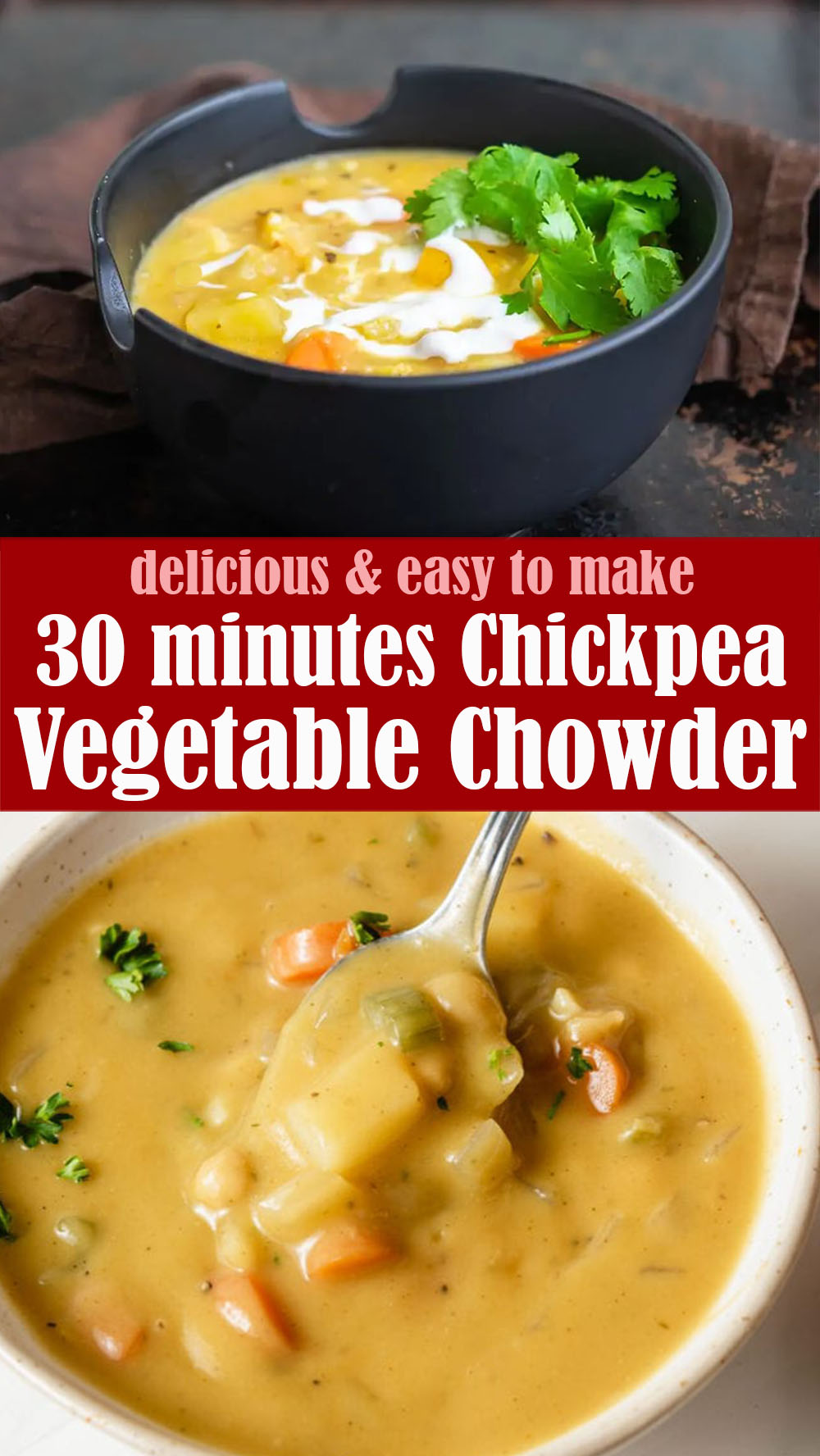 Easy Chickpea Vegetable Chowder