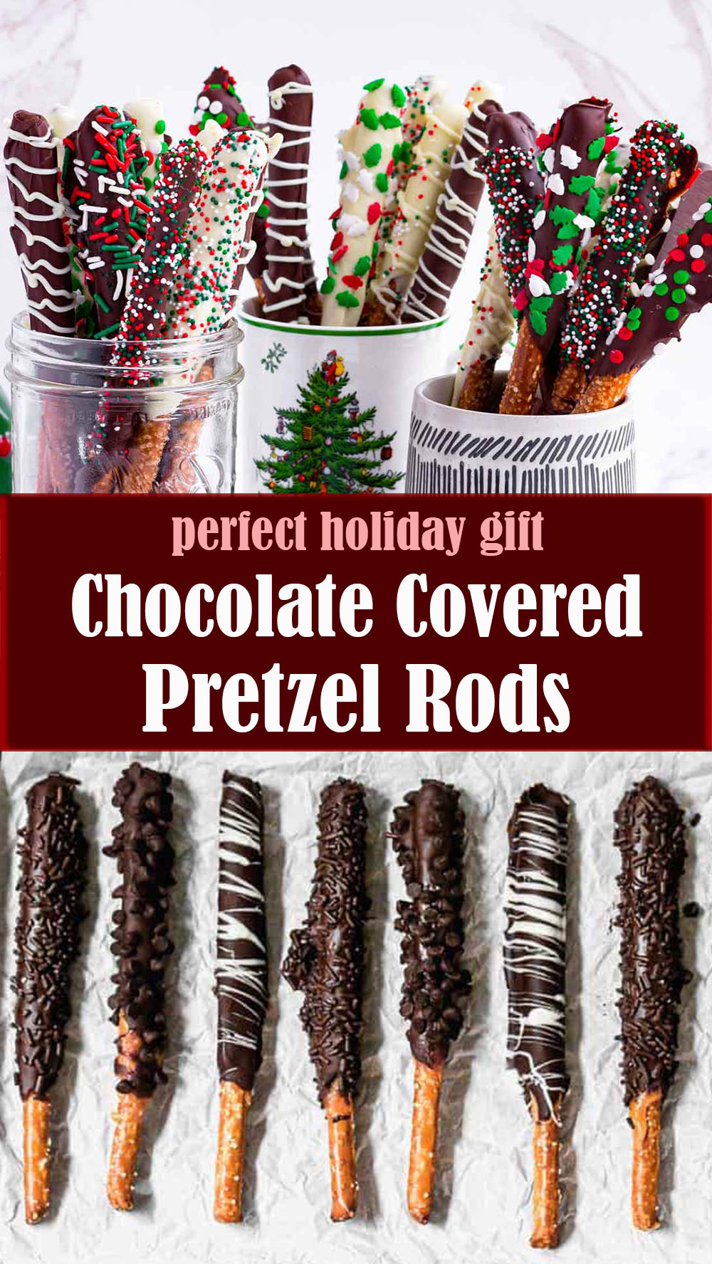 Easy Chocolate Covered Pretzel Rods