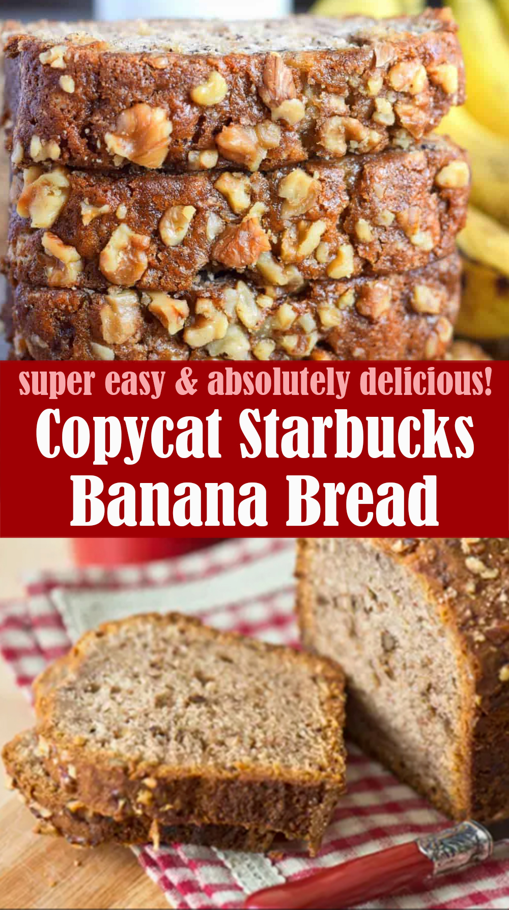 Easy Copycat Starbucks Banana Bread Recipe
