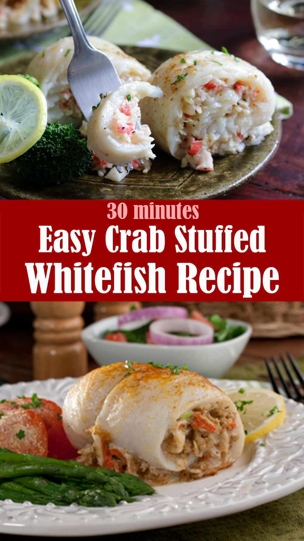 Easy Crab Stuffed Whitefish