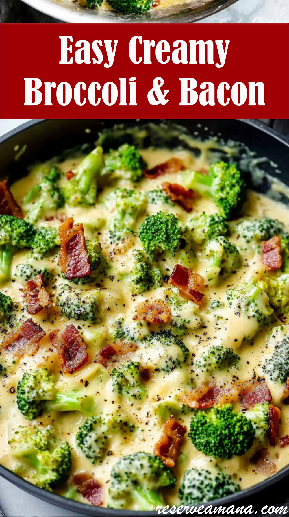 Easy Creamy Broccoli and Bacon Recipe