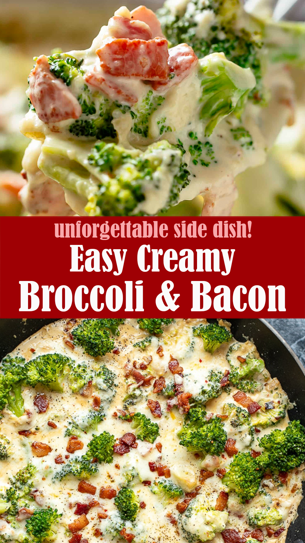 Easy Creamy Broccoli and Bacon Recipe