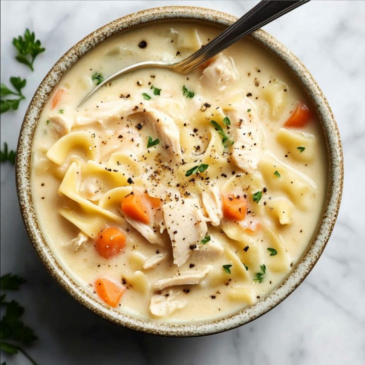 Easy Creamy Chicken Noodle Soup