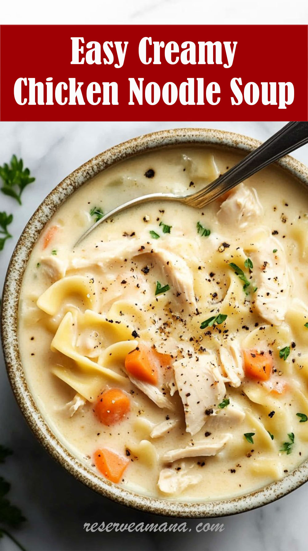 Easy Creamy Chicken Noodle Soup