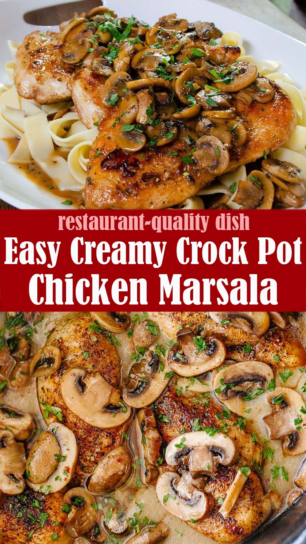 Easy Creamy Crock Pot Chicken Marsala Recipe