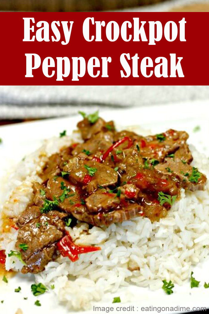 Easy Crockpot Pepper Steak Recipe