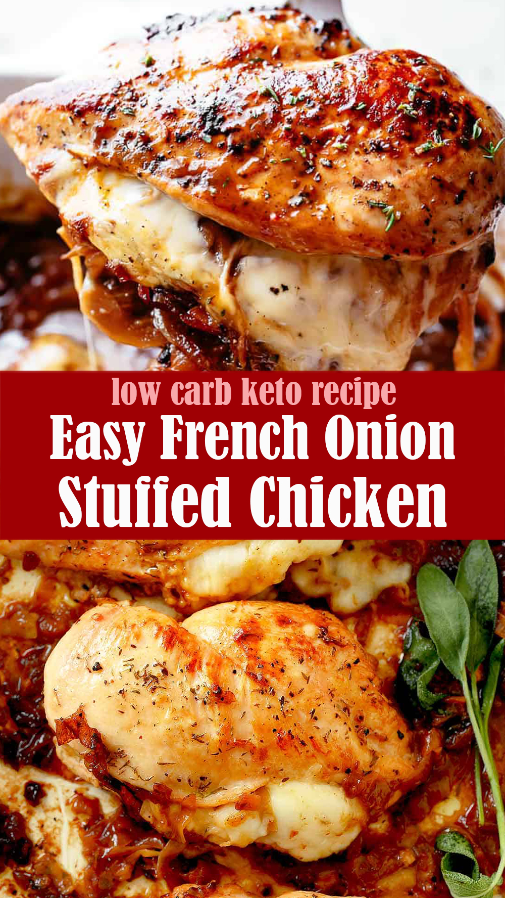 Easy French Onion Stuffed Chicken