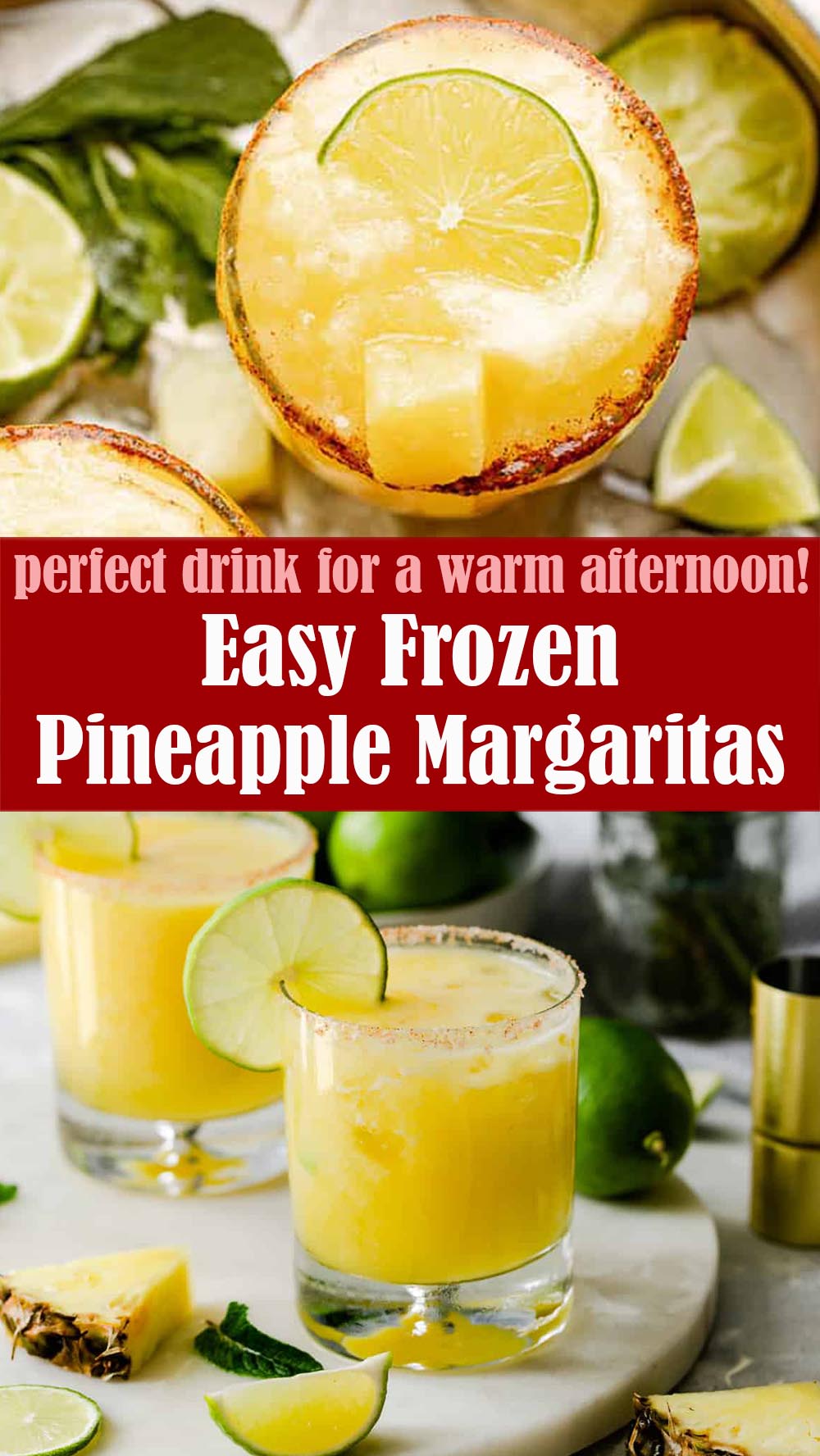 Easy Frozen Pineapple Margaritas