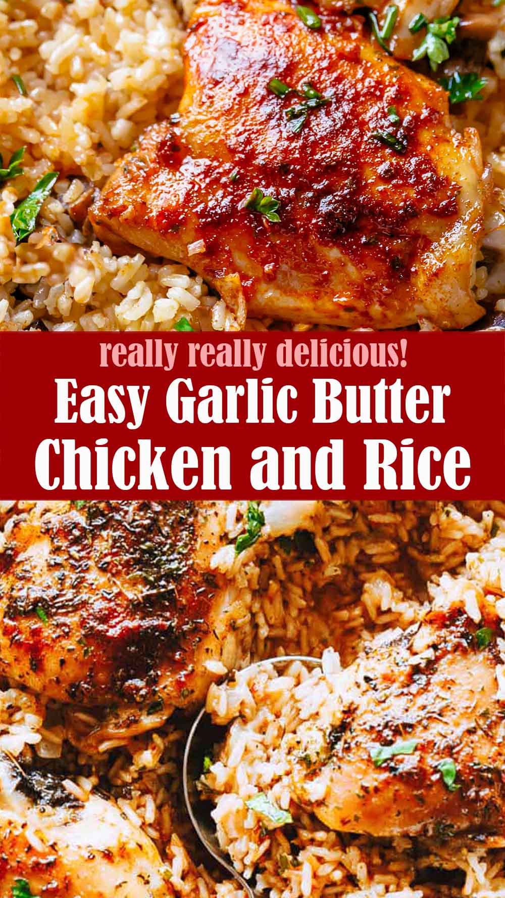 Easy Garlic Butter Chicken and Rice Recipe