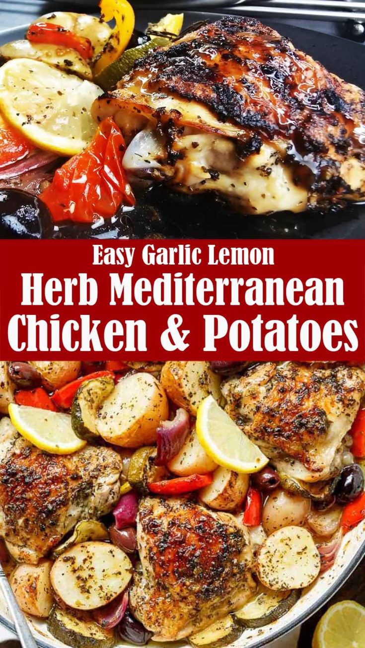 Easy Garlic Lemon Herb Mediterranean Chicken and Potatoes Reserveamana
