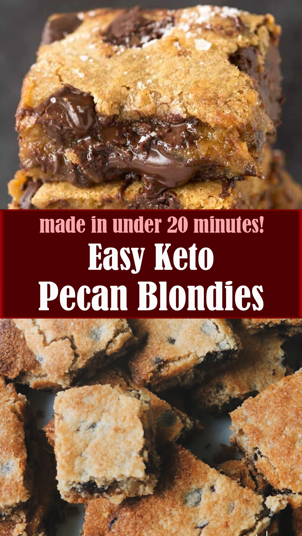 Easy Keto Pecan Blondies Recipe