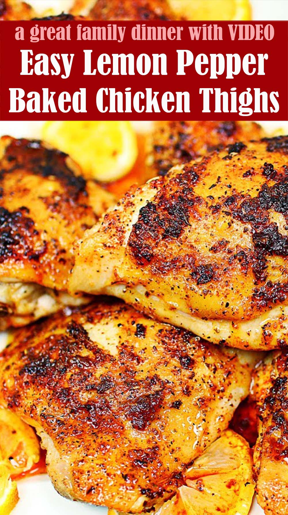 Easy Lemon Pepper Baked Chicken Thighs