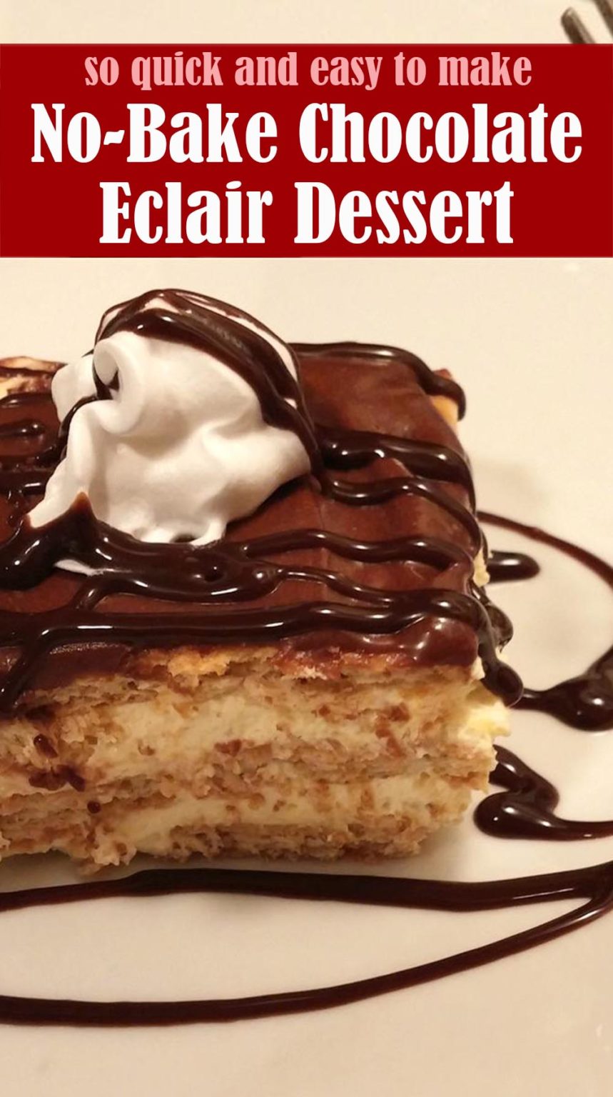 Easy NoBake Chocolate Eclair Dessert Reserveamana