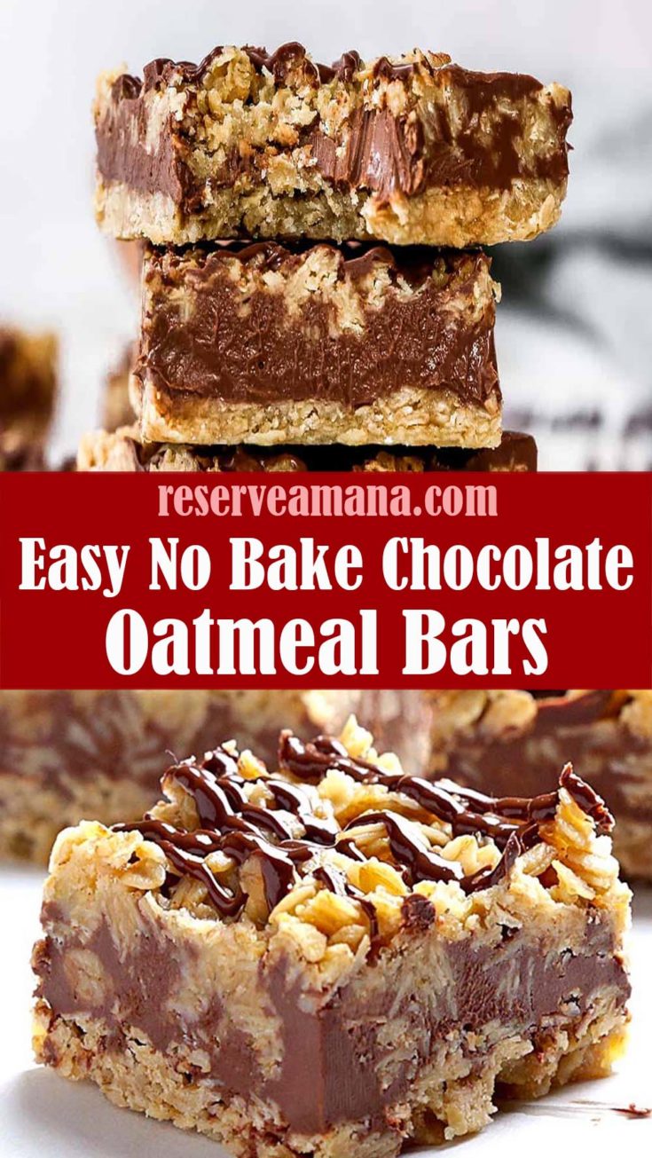 Easy No Bake Chocolate Oatmeal Bars – Reserveamana