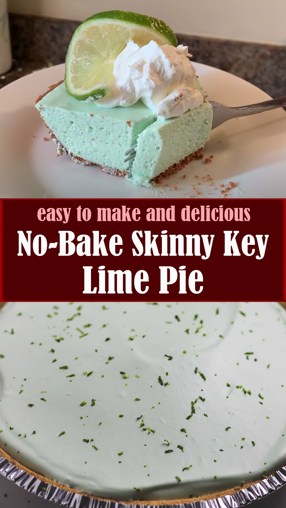 Easy No-Bake Skinny Key Lime Pie