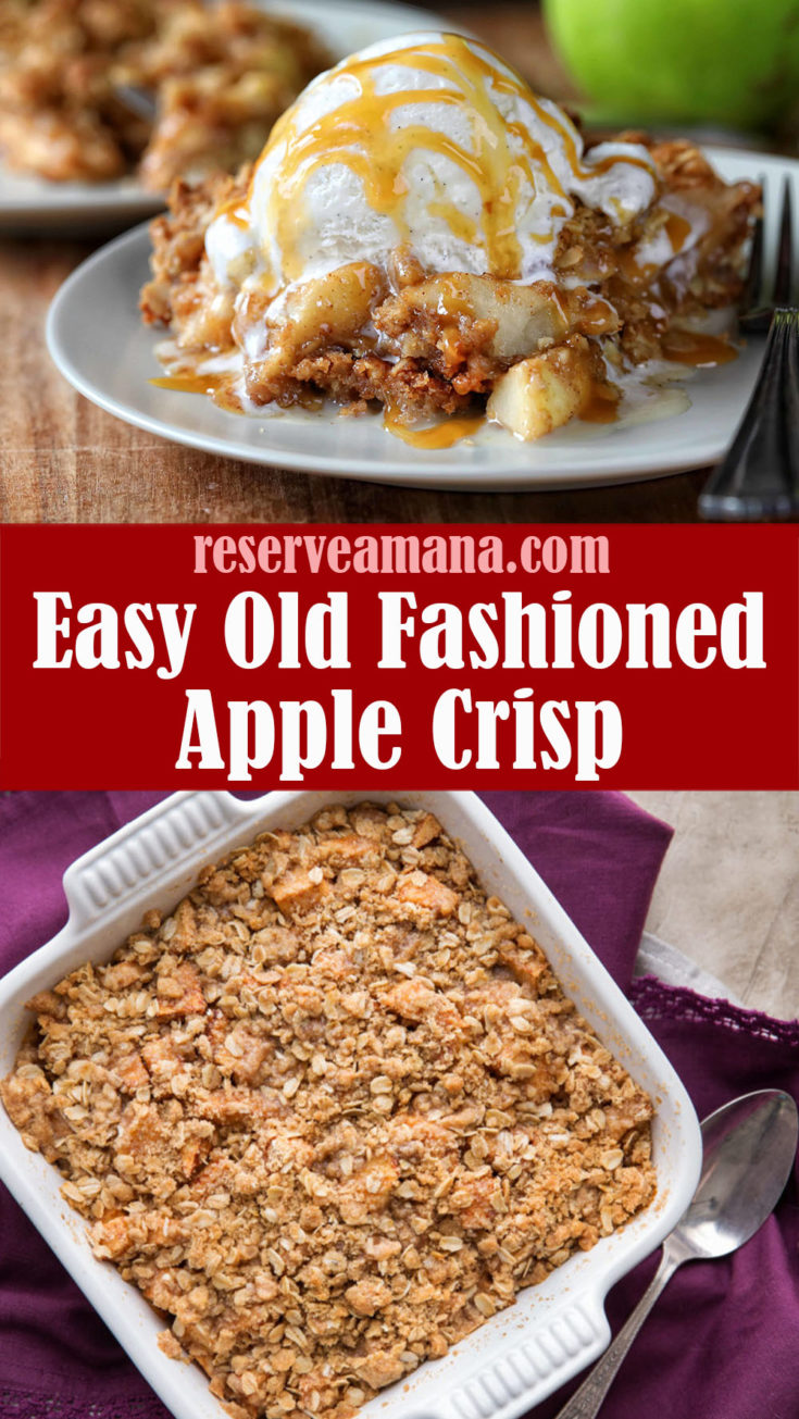 Easy Old Fashioned Apple Crisp Reserveamana