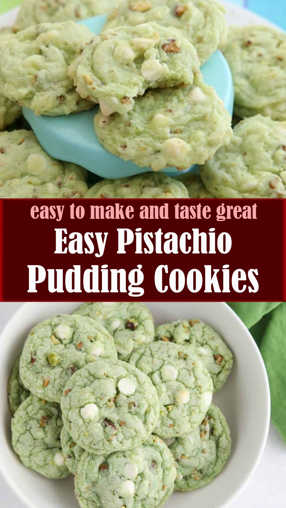 Easy Pistachio Pudding Cookies