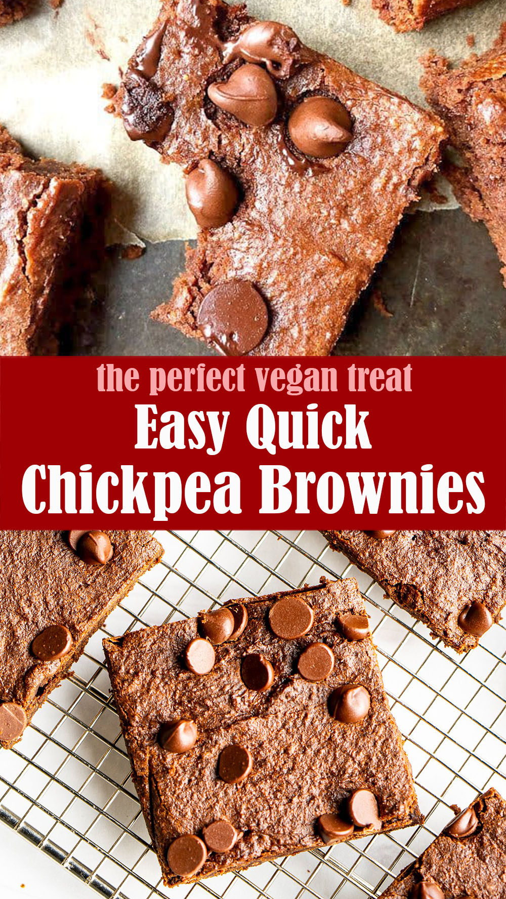 Easy Quick Chickpea Brownies