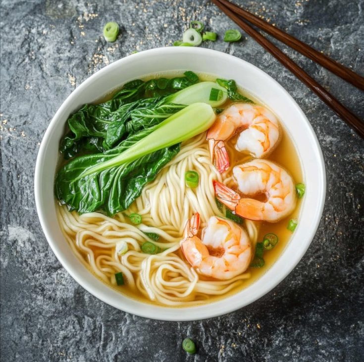 Easy Shrimp Noodle Soup Chinese Style