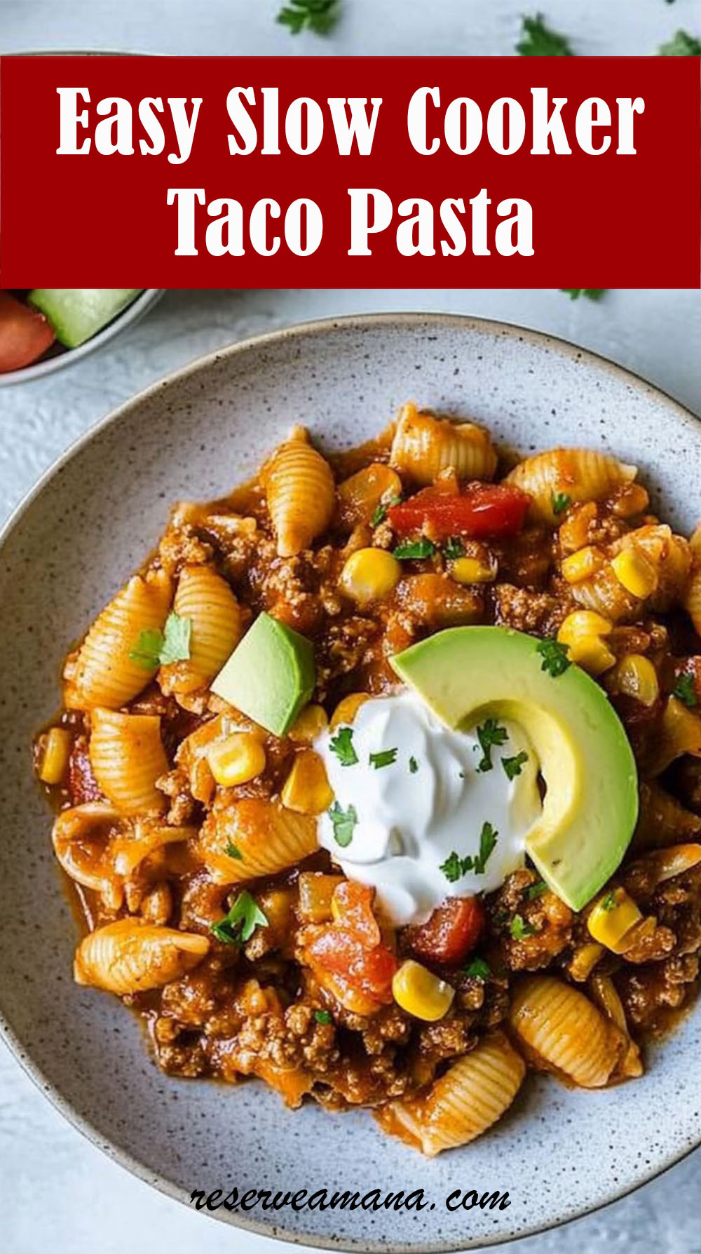 Easy Slow Cooker Taco Pasta Recipe