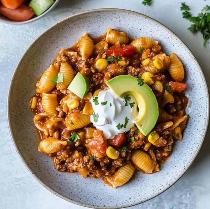 Easy Slow Cooker Taco Pasta Recipe
