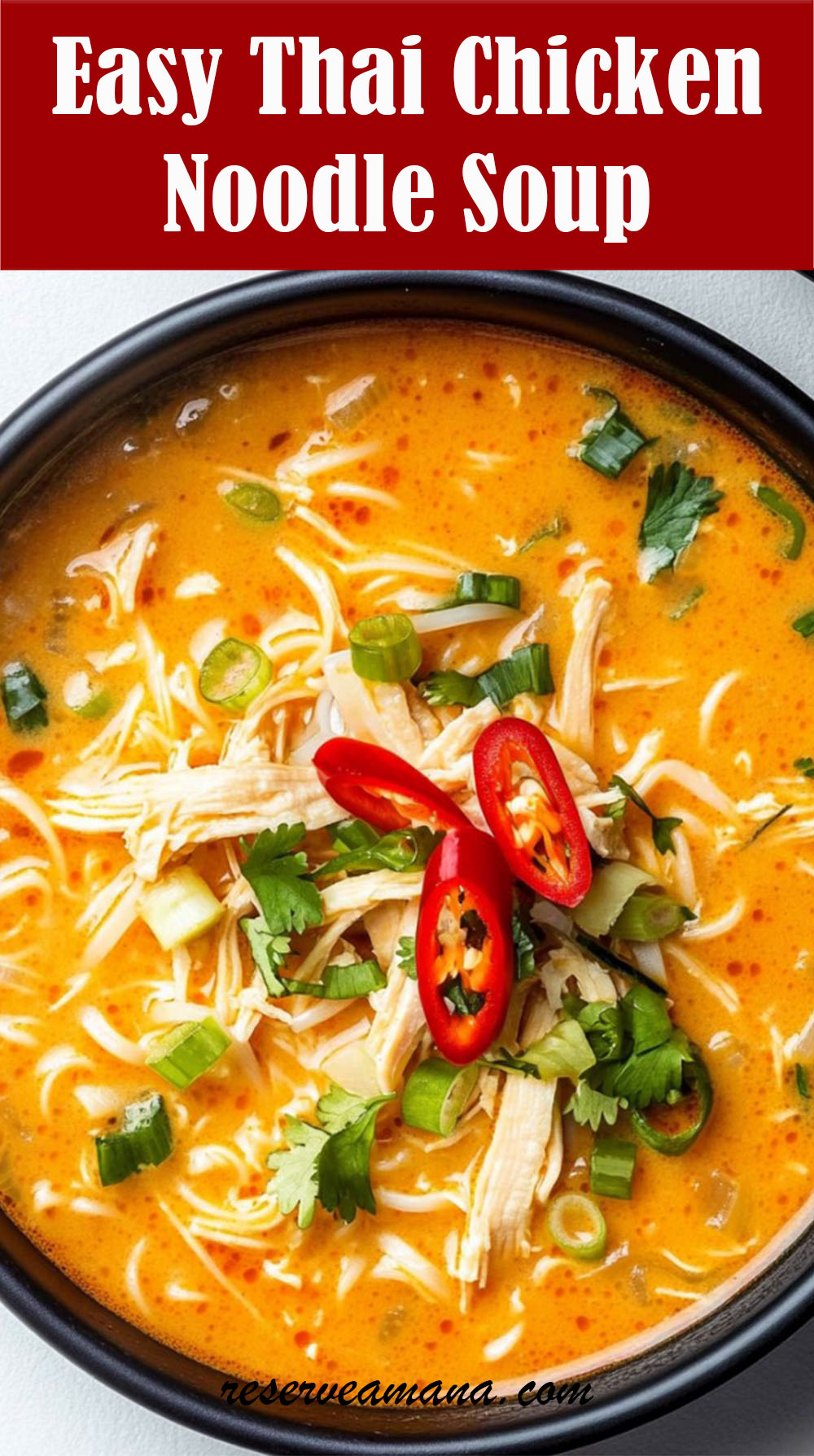 Easy Thai Chicken Noodle Soup