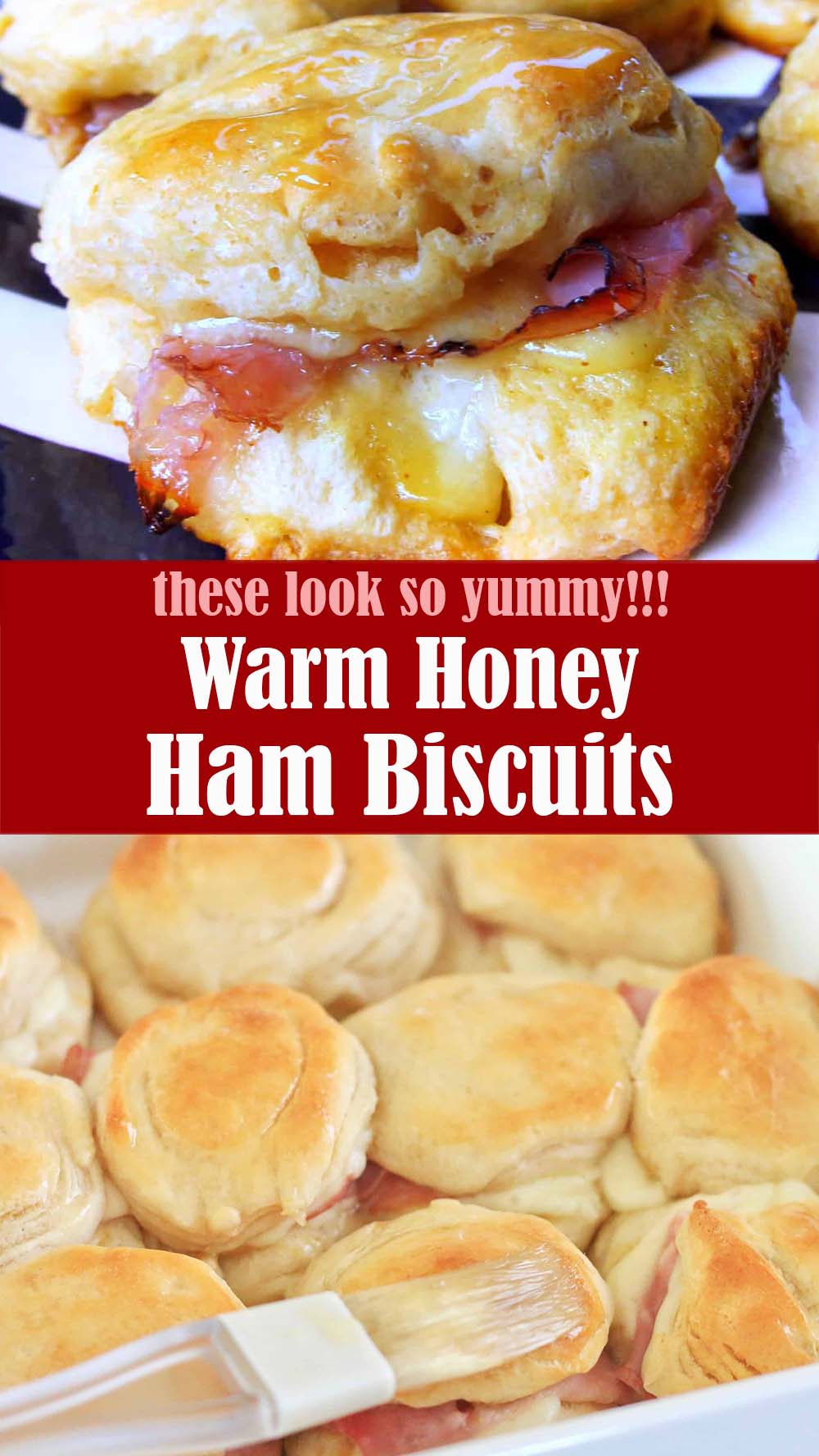Easy Warm Honey Ham Biscuits