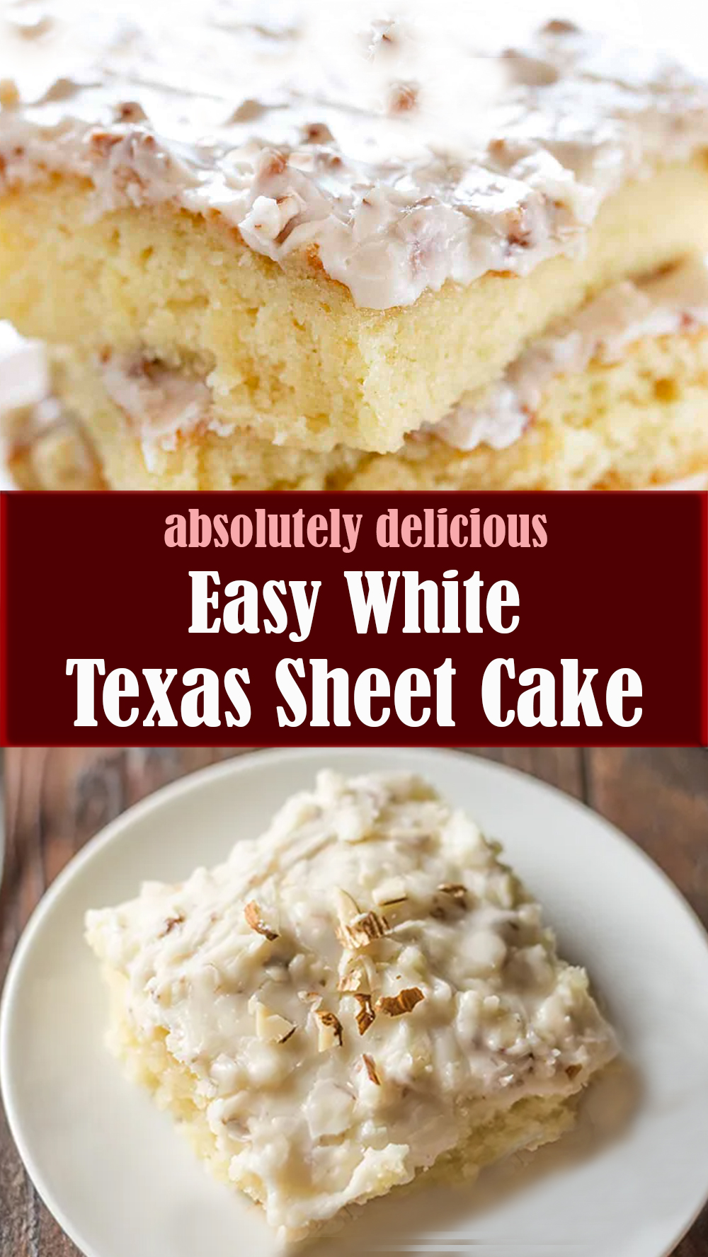 Easy White Texas Sheet Cake