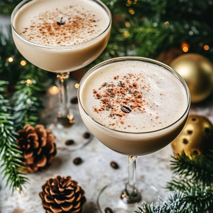Eggnog Espresso Martini with Rum