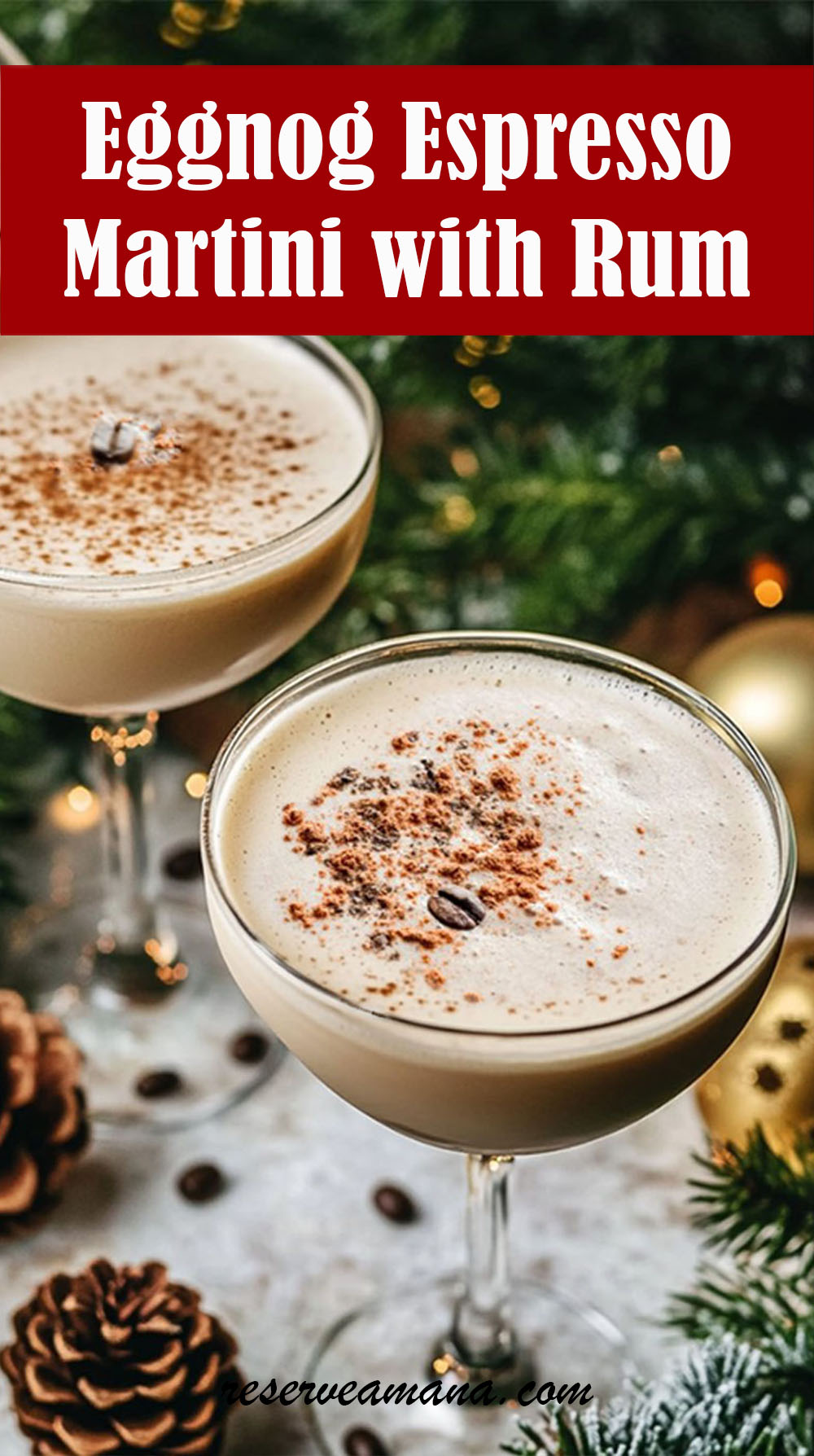 Eggnog Espresso Martini with Rum