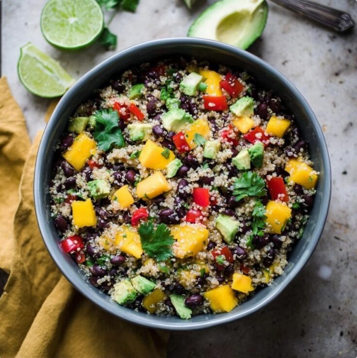 Fiesta Mango Black Bean Quinoa Salad