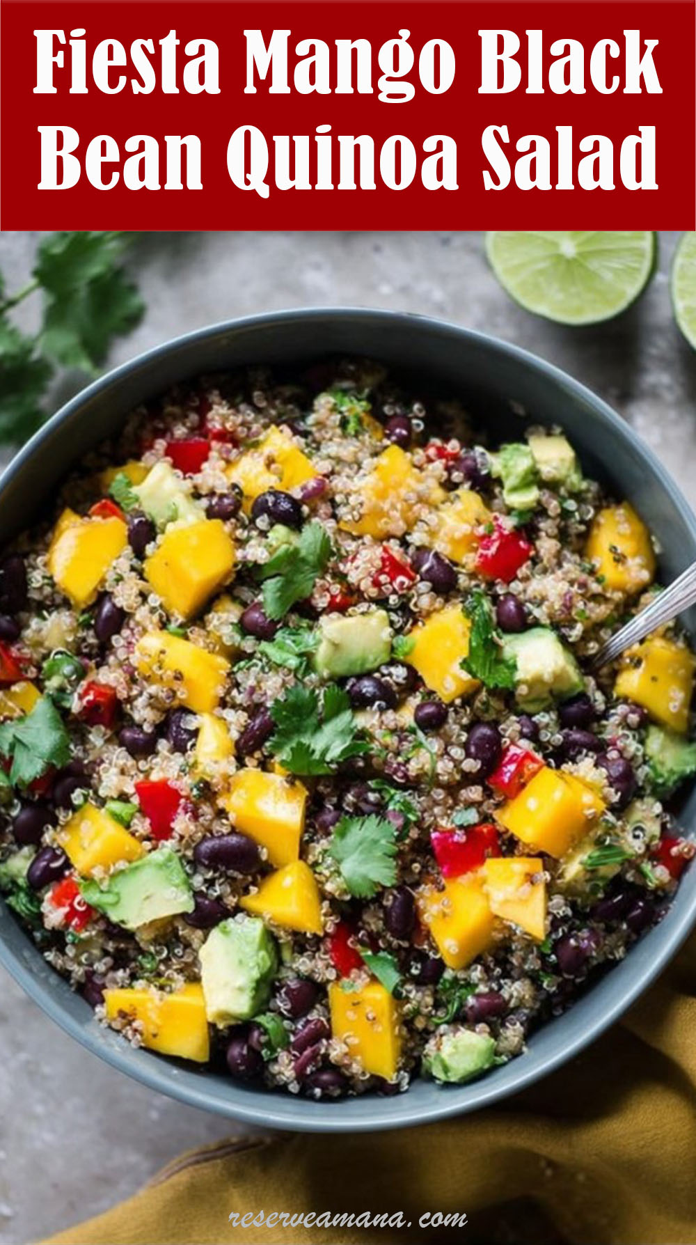 Fiesta Mango Black Bean Quinoa Salad