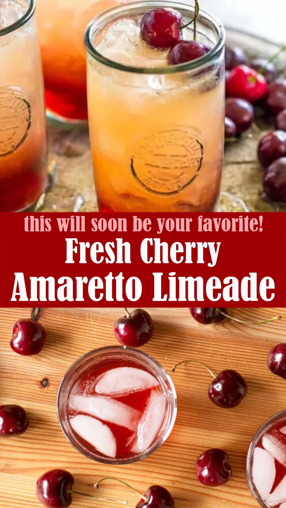 Fresh Cherry Amaretto Limeade
