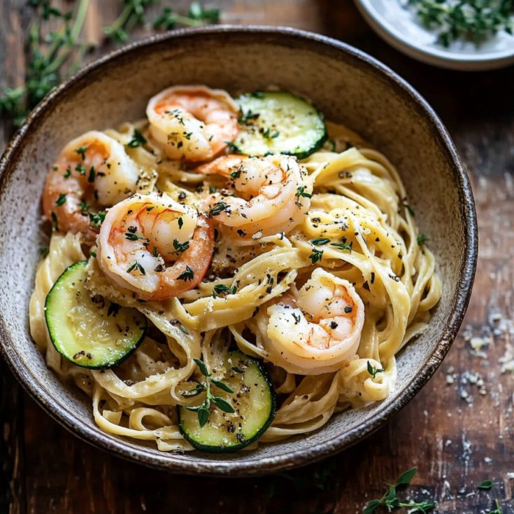 Garden Herb Shrimp Scampi Linguine