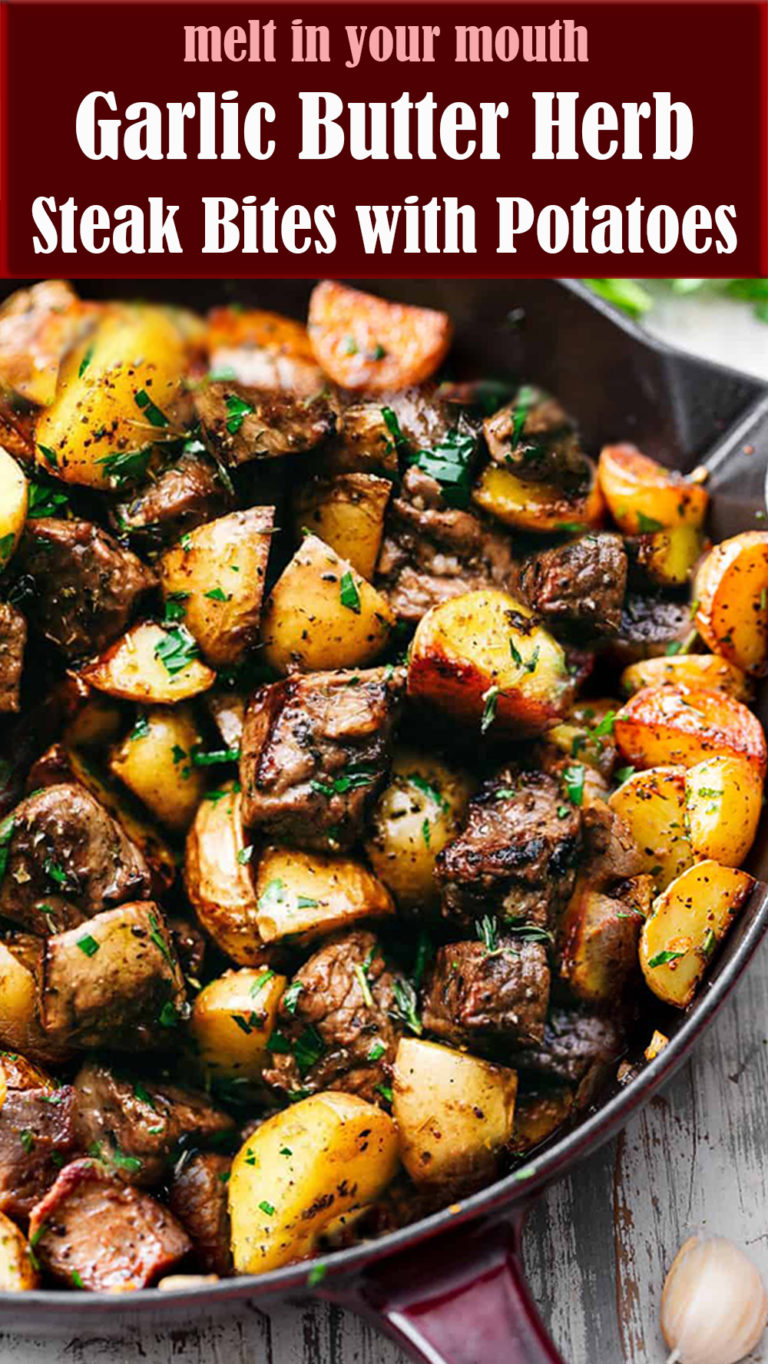 Garlic Butter Herb Steak Bites With Potatoes Recipe – Reserveamana