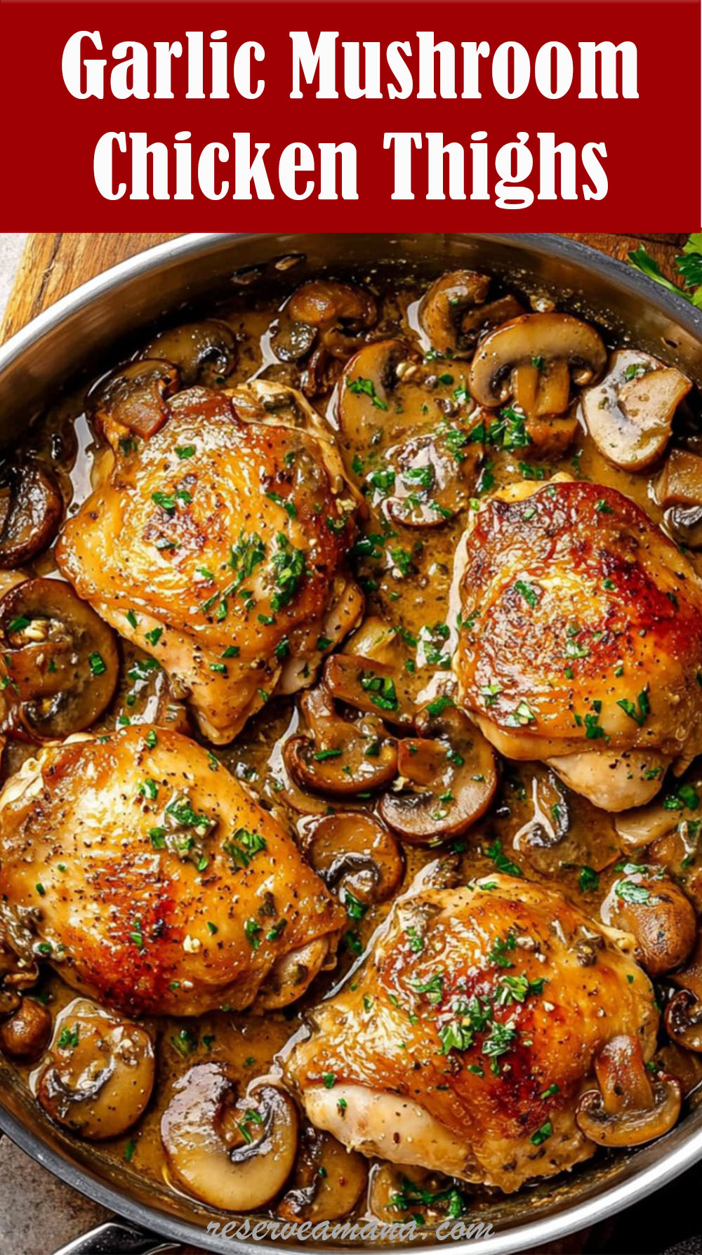 Garlic Mushroom Chicken Thighs