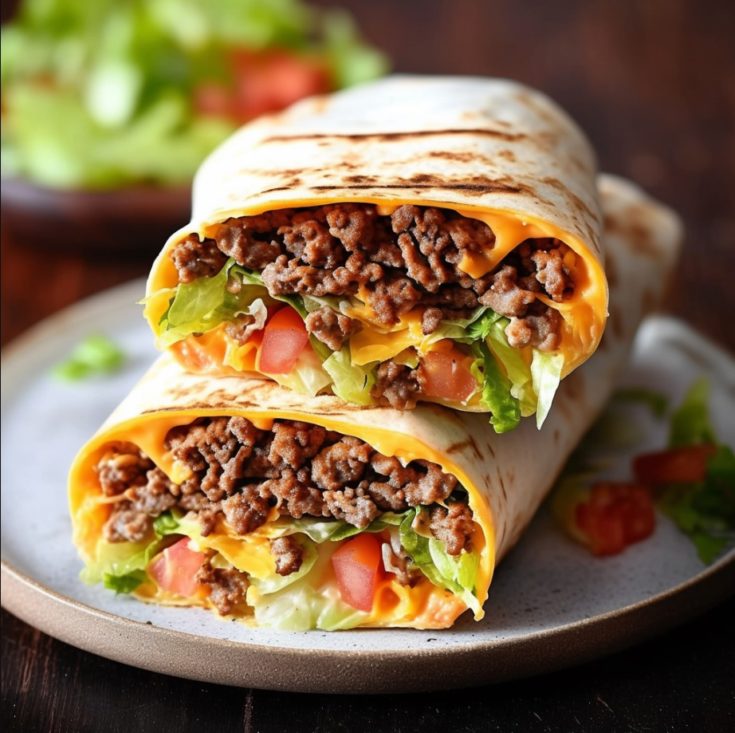 Grilled Cheeseburger Wraps